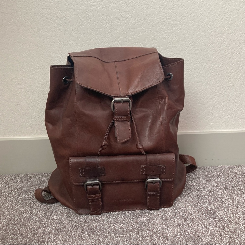 Elegant Brown Leather Backpack